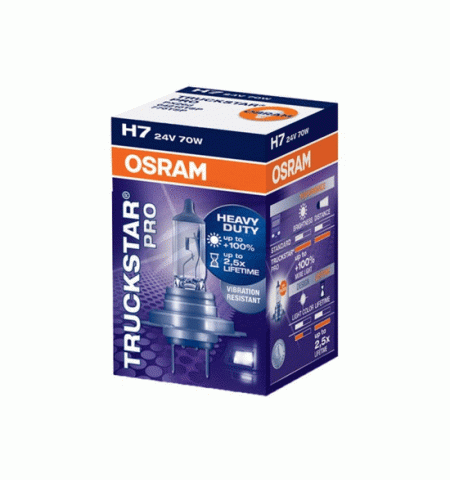 Автолампа OSRAM H7 TRUCKSTAR PRO 24V 70W PX26d (64215TSP)