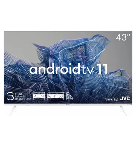 43" LED SMART TV KIVI 43U750NW, 3840x2160 4K UHD, Android TV, Alb