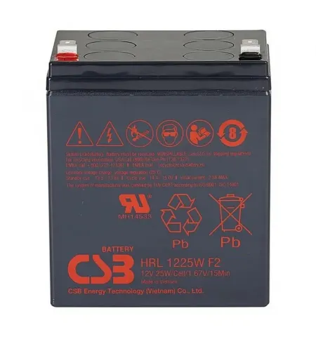 Аккумулятор для резервного питания CSB HRL1225W, 12В 6