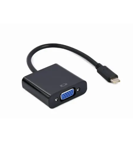 Cablu Video Cablexpert A-CM-VGAF-01, USB 3.1 Type-C (M) - VGA 15-pin (F), 0.15 m, Negru