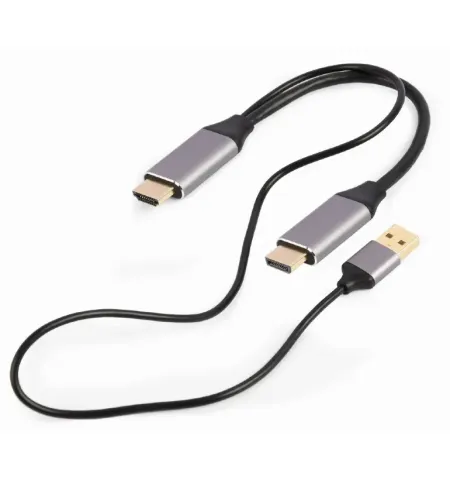 Adaptor Cablexpert A-HDMIM-DPM-01, HDMI (M) - DisplayPort (M), 2 m, Negru