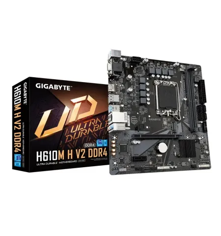 Материнская плата Gigabyte H610M H V2 DDR4, LGA1700, Intel H610, Micro-ATX