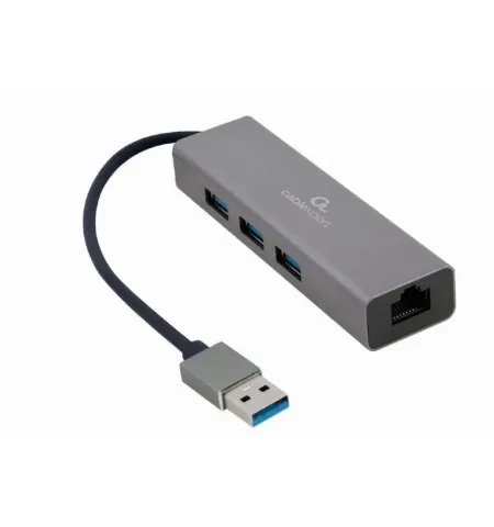 USB-концентратор Cablexpert A-AMU3-LAN-01, Серый