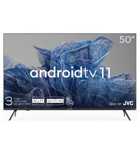 50" LED SMART TV KIVI 50U750NB, 3840x2160 4K UHD, Android TV, Negru
