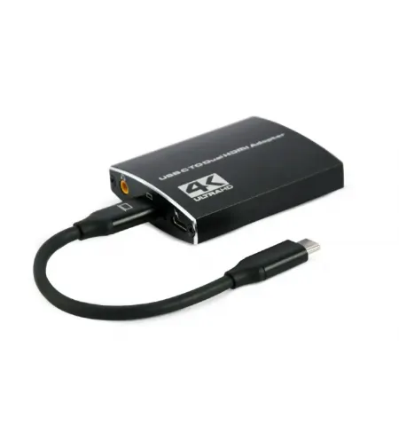 Cablu Video Cablexpert A-CM-HDMIF2-01, USB 3.1 Type-C (F) - 2 x HDMI (F), 0.15 m, Negru