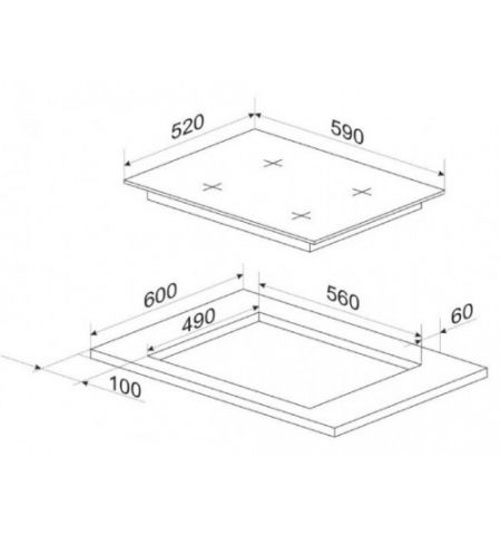 Встраиваемая  газовая панель Hansa BHGW6515506 Варочная пане Встраиваемая  газовая панель Hansa BHGW6515506 Варочная пане
