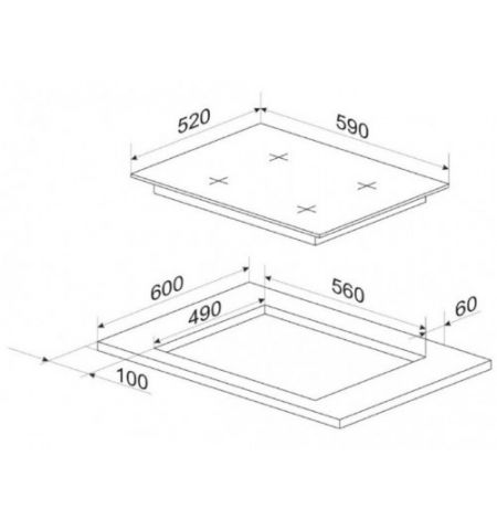Газовая панель черный HANSA BHGS6515506 Газовая панель черный HANSA BHGS6515506