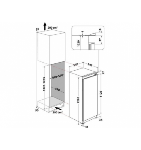 Холодильник встраиваемый WHIRLPOOL ARG7341