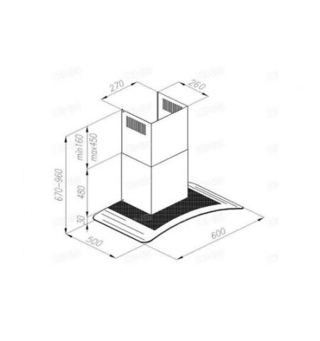 Hood HANSA OKC621GBH Black Hood HANSA OKC621GBH Black