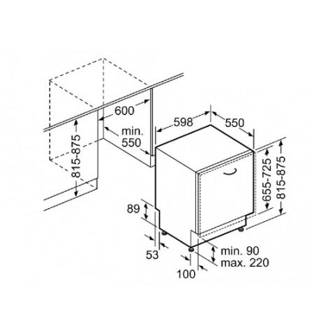 Посудом.машина встраиваемая 60 см BOSCH SMV46KX04E