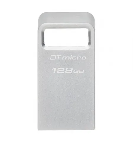 USB Flash накопитель Kingston DataTraveler Micro, 128Гб, Серебристый