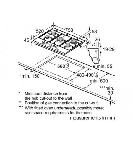 BOSCH газовая панель PGQ7B5B90 нержавейка BOSCH газовая панель PGQ7B5B90 нержавейка
