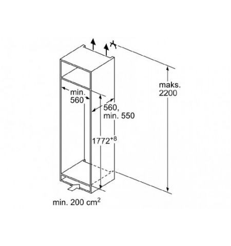 BOSCH холодильник KIL82AFF0 встраиваемый