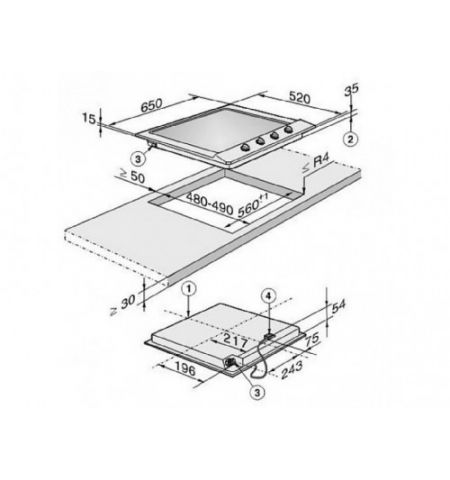 MIELE газовая панель KM 2010 нержавейка MIELE газовая панель KM 2010 нержавейка