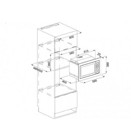 Микроволновая печь встраиваемая FRANKE FMW 250 CR2 G BK черн