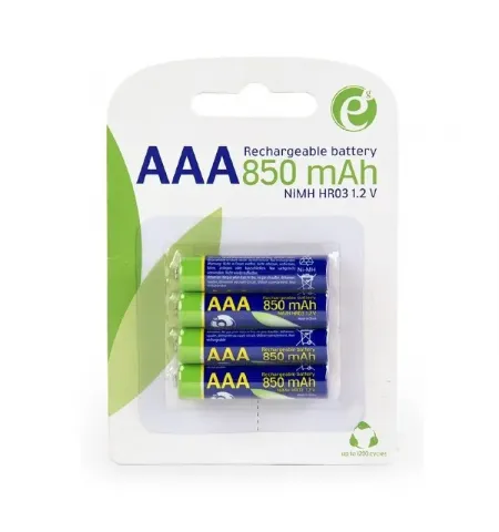 Батарейки Energenie EG-BA-AAA8R4-01, AAA, 850мА·ч, 4шт.