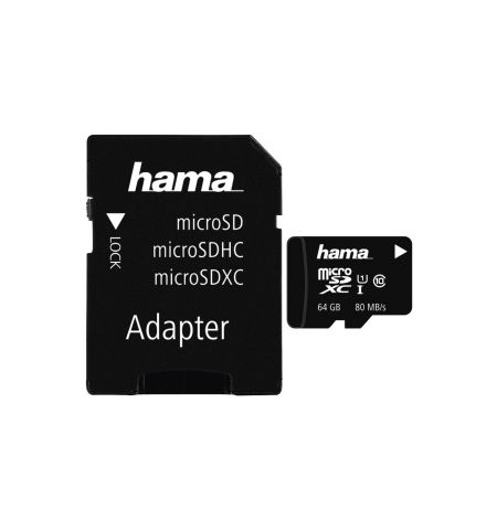Hama 64GB MicroSD Card + SD Adapter