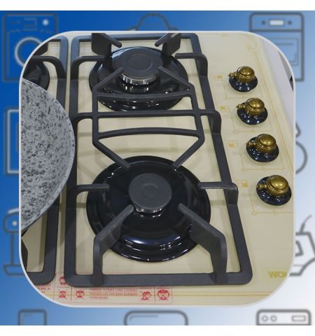 Варочная газовая поверхность Wolser  WL-F 6401 GT IC   Ivory Rustic Варочная газовая поверхность Wolser  WL-F 6401 GT IC   Ivory Rustic