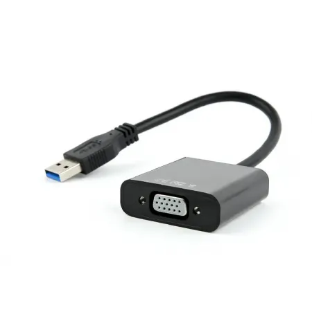 Видеоадаптер Cablexpert AB-U3M-VGAF-01, USB - VGA D-Sub (F), 0,15м, Чёрный