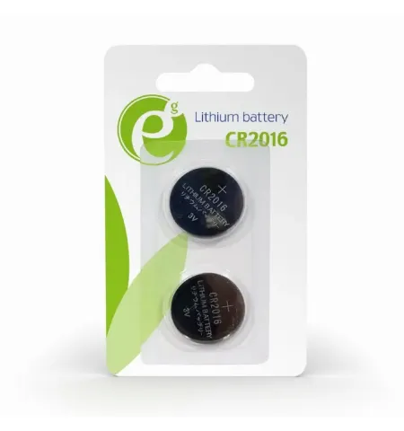 Дисковые батарейки Energenie EG-BA-CR2016-01, CR2016, 80мА·ч, 2шт.