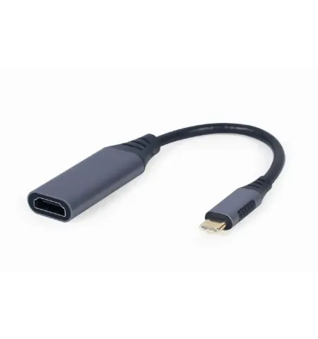Видеокабель Cablexpert A-USB3C-HDMI-01, USB Type-C (M) - HDMI, 0,15м, Серый