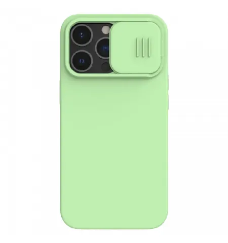 Husa Nillkin iPhone 13 Pro Max, CamShield Silky Silicone, Mint Green