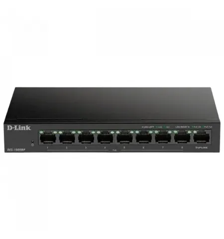 Comutator PoE D-Link DES-1009MP, 8x IEEE 802.3af/at