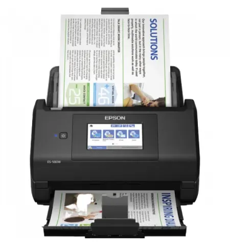 Scaner de documente cu alimentare automata Epson WorkForce ES-580W, A4, Negru