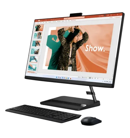 Computer All-in-One Lenovo IdeaCentre 3 24IAP7, 23,8", Intel Core i5-12450H, 8GB/512GB, Fara SO, Negru