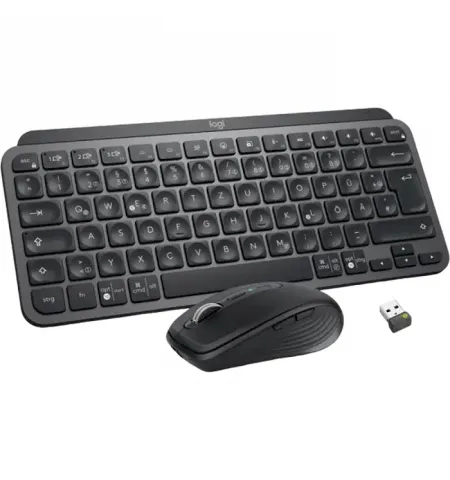 Set Tastatura + Mouse Logitech MX Keys Mini Combo for Busines, Fara fir, Grafit