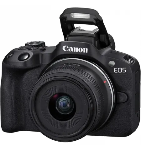 Беззеркальный фотоаппарат Canon EOS R50 Black & RF-S 18-45mm f/4.5-6.3 IS STM KIT, Чёрный