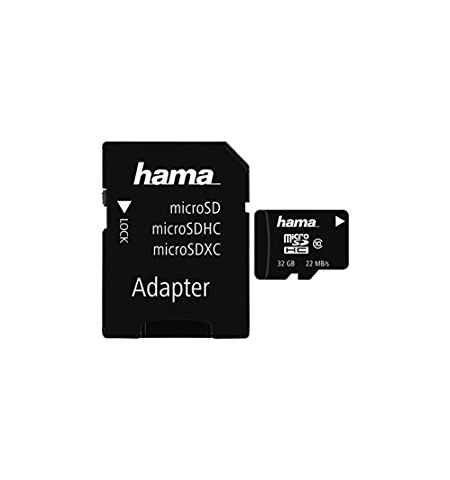 Hama 32GB MicroSD Card + SD Adapter