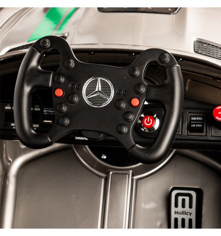 Электромобиль Mercedes-Benz GT4, серебристый Электромобиль Mercedes-Benz GT4, серебристый