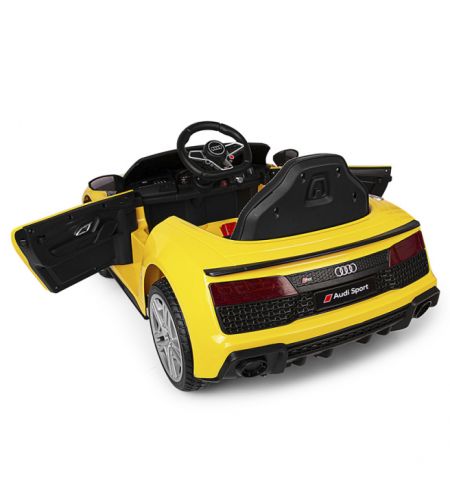 Электромобиль Audi R8 Spyder, желтый Электромобиль Audi R8 Spyder, желтый
