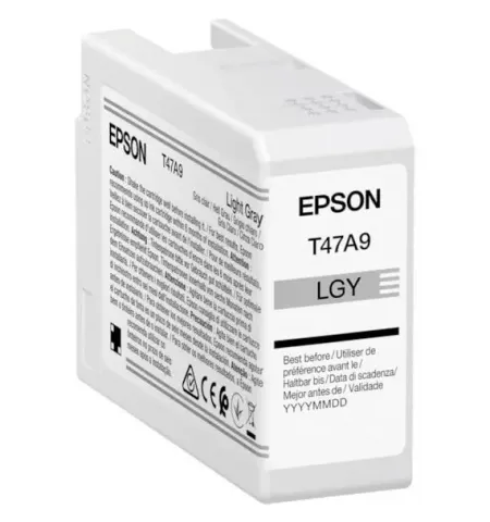 Картридж чернильный Epson T47A9 UltraChrome PRO 10 INK, C13T47A900, Светло-Серый