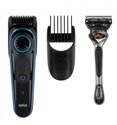 Trimmer pentru barbati Braun BT3340, Negru | Albastru