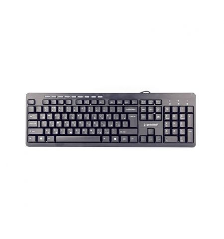 Клавиатура Gembird KB-UM-106-RU Multimedia keyboard, Silent, 9 hotkeys, USB, Black, EN/RU