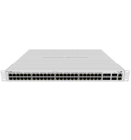 Wi-Fi роутер Mikrotik Cloud Router Switch CRS328-24P-4S+RM with RouterOS L5, 24 x Gigabit Ethernet ports, 4x 10Gbps SFP+ ports, Dual Boot and PoE output 500W, 1U rackmount case, CRS328-24P-4S+RM
