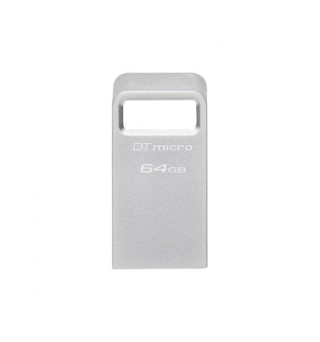 Память 64GB USB Flash Drive Kingston DataTraveler Micro G2 DTMC3G2/64GB, Metal casing, USB 3.2, Compact and lightweight, World’s smallest USB Flash drive (Read 200 MB/s) (memorie portabila Flash USB/внешний накопитель флеш память USB)