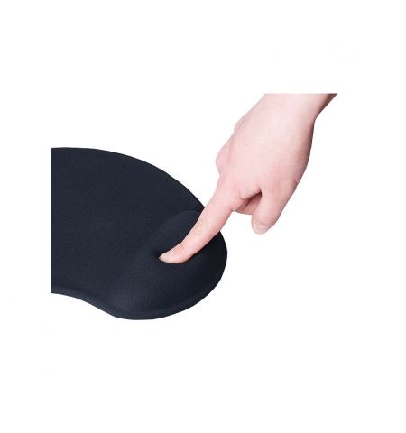 Коврик для мыши с гелевой подставкой SVEN GL-009BK Gel mouse pad with wrist support, Dimensions: 250 x 220 x 20 mm, Material: gel on rubberized basis, lycra; Black (коврик для мыши)