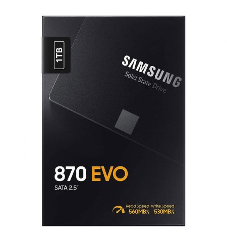 Внутрений высокоскоростной накопитель 1TB SSD 2.5 Samsung 870 EVO MZ-77E1T0B/EU, Read 560MB/s, Write 530MB/s, SATA III 6.0Gbps (solid state drive intern SSD/Внутрений высокоскоростной накопитель SSD) Внутрений высокоскоростной накопитель 1TB SSD 2.5 Samsung 870 EVO MZ-77E1T0B/EU, Read 560MB/s, Write 530MB/s, SATA III 6.0Gbps (solid state drive intern SSD/Внутрений высокоскоростной накопитель SSD)