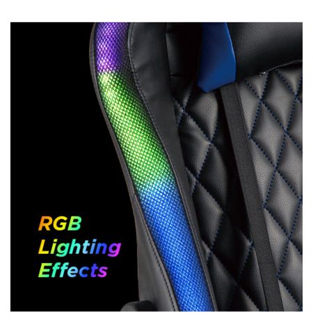 Игровое кресло Lumi Gaming Chair CH06-30 with Headrest & Lumbar Support & RGB Lights, Black, PVC Leather, 2D Armrest, Steel Frame, 350mm Nylon Plastic Base, Nylon Caster, 80mm Class 4 Gas Lift, Weight Capacity 150 Kg Игровое кресло Lumi Gaming Chair CH06-30 with Headrest & Lumbar Support & RGB Lights, Black, PVC Leather, 2D Armrest, Steel Frame, 350mm Nylon Plastic Base, Nylon Caster, 80mm Class 4 Gas Lift, Weight Capacity 150 Kg