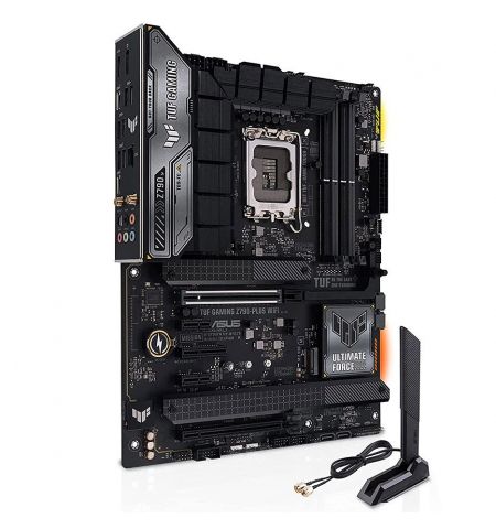 Материнская плата ASUS TUF GAMING Z790-PLUS WIFI Intel Z790, LGA1700, Dual DDR5 7200 MHz, PCIe 5.0 x16, PCIe 4.0 x16, DP/HDMI, USB Type-C, PCIe RAID, SATA RAID, 4 x M.2 slots PCIe 4.0 x4, SB 8-Ch., Wi-Fi 6E 802.11ax, 2.5Gb Ethernet, AURA Sync