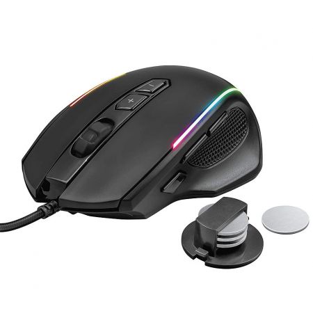 Мышь игровая Trust Gaming GXT 165 Celox RGB Mouse, 200 - 10000 dpi, 8 Programmable button, RGB lighting, Adjustable weight, 1,8 m USB, Black