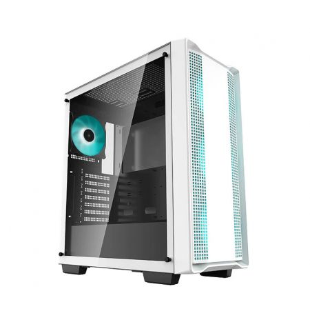 Корпус Case Middletower Deepcool CC560 WH ATX White, no PSU, Side panel Tempered Glass,  2xUSB3.,1xUSB2.0, Audio, Pre-Installed LED Fans: Front 3X120mm, Rear 1X140mm (carcasa/корпус)