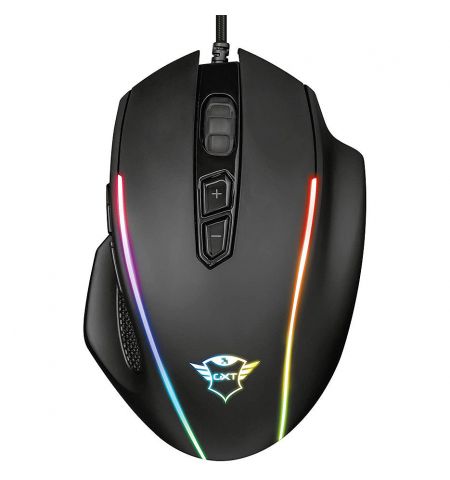 Мышь игровая Trust Gaming GXT 165 Celox RGB Mouse, 200 - 10000 dpi, 8 Programmable button, RGB lighting, Adjustable weight, 1,8 m USB, Black
