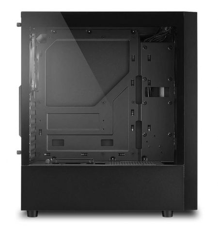 Компьютерный корпус Case Sharkoon RGB SLIDER Black  ATX Case, Side Panel of Tempered Glass, no PSU, Tool-free, Cable Management, Front Panel ARGB LED Strip, Fans: Rear 1x120mm installed, ARGB Controller, 2x3.5" / 5x2.5", 2xUSB3.0, 1xUSB2.0, 1xHeadphones ( Компьютерный корпус Case Sharkoon RGB SLIDER Black  ATX Case, Side Panel of Tempered Glass, no PSU, Tool-free, Cable Management, Front Panel ARGB LED Strip, Fans: Rear 1x120mm installed, ARGB Controller, 2x3.5" / 5x2.5", 2xUSB3.0, 1xUSB2.0, 1xHeadphones (