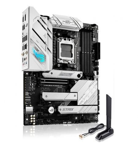 Материнская плата ASUS ROG STRIX B650-A GAMING WIFI AMD B650, AM5, Dual DDR5 6400+MHz, PCI-E 4.0/3.0 x16, HDMI/DisplayPort, USB Type-C, SATA&PCIe RAID, M.2 PCIe 5.0 x4 Socket, 2xM.2 PCIe 4.0 x4, Wi-Fi 6E 802.11ax, 2.5Gb Ethernet, Aura