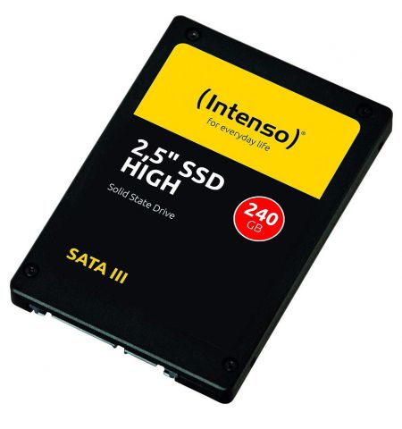 Внутрений высокоскоростной накопитель 240GB SSD 2.5" Intenso High (3813440), 7mm, Read 520MB/s, Write 480MB/s, SATA III 6.0 Gbps (solid state drive intern SSD/Внутрений высокоскоростной накопитель SSD)