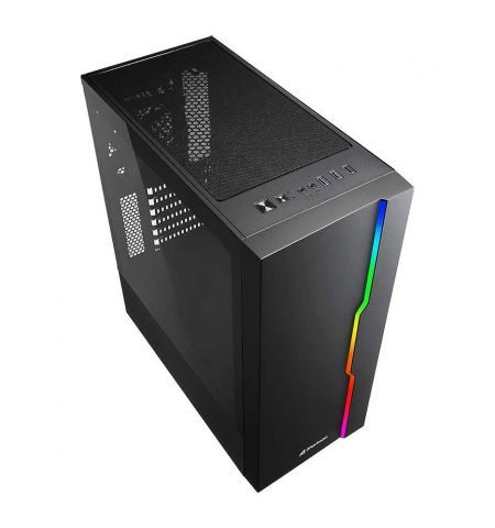 Компьютерный корпус Case Sharkoon RGB SLIDER Black  ATX Case, Side Panel of Tempered Glass, no PSU, Tool-free, Cable Management, Front Panel ARGB LED Strip, Fans: Rear 1x120mm installed, ARGB Controller, 2x3.5" / 5x2.5", 2xUSB3.0, 1xUSB2.0, 1xHeadphones ( Компьютерный корпус Case Sharkoon RGB SLIDER Black  ATX Case, Side Panel of Tempered Glass, no PSU, Tool-free, Cable Management, Front Panel ARGB LED Strip, Fans: Rear 1x120mm installed, ARGB Controller, 2x3.5" / 5x2.5", 2xUSB3.0, 1xUSB2.0, 1xHeadphones (